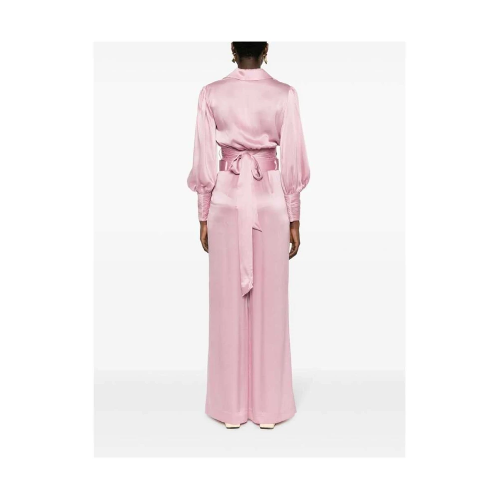 Zimmermann Blush Roze Zijden Wrap Top Pink Dames