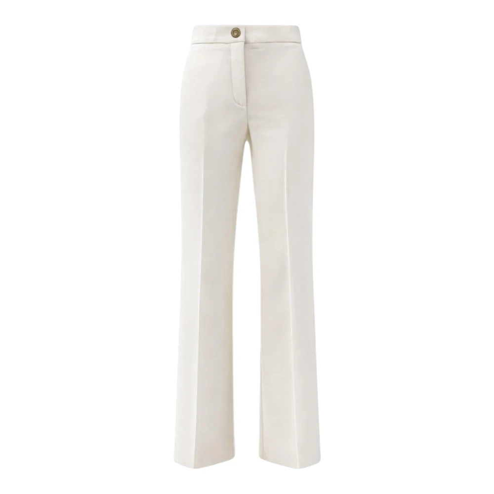 Pinko White Wide Trousers - Female - Wide Trousers - L - Trousers