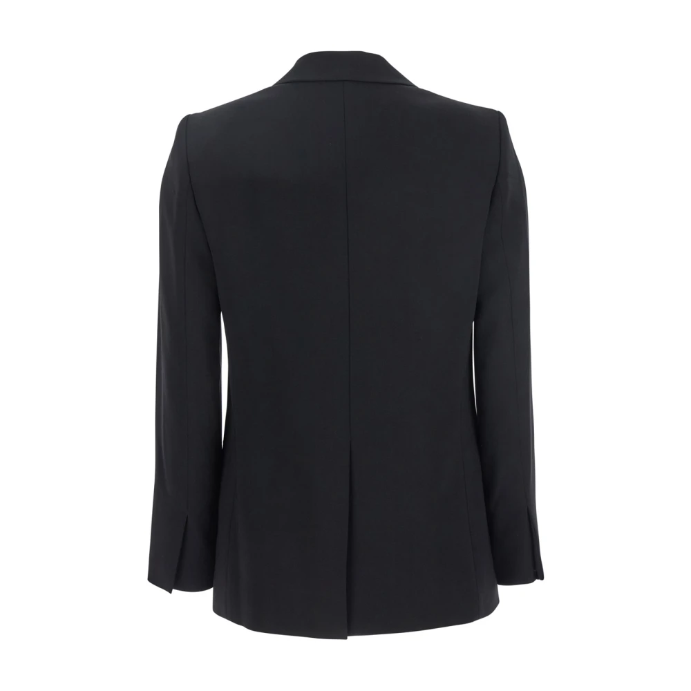 Theory Zwarte double-breasted tech-stof jas Black Dames