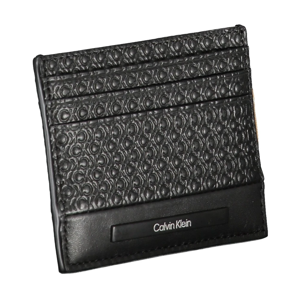 Calvin Klein Heren Portemonnee Zwart Kaarthouder Centrale Zak Black Heren
