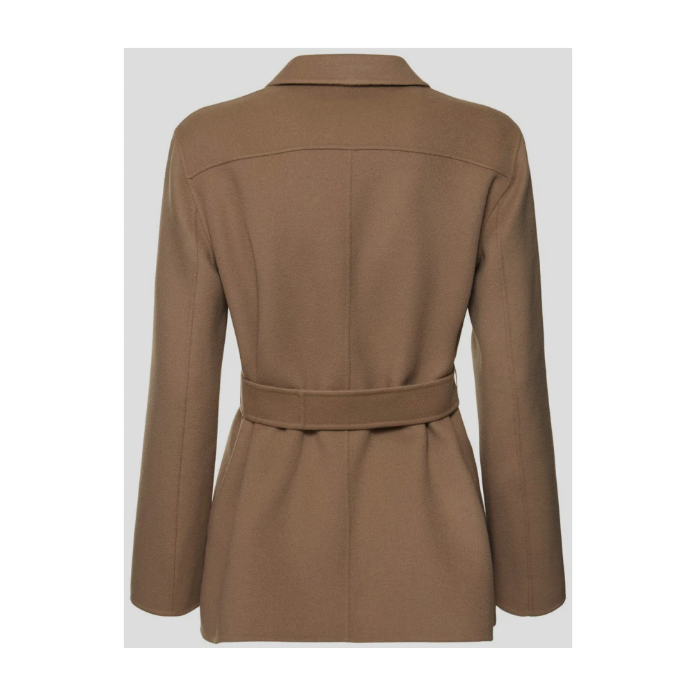 Max Mara Wollen Fiabe Jas Brown Dames