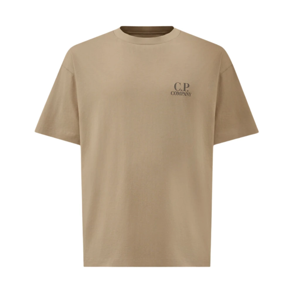 CP Company Double Logo Tee - Dove 904 - Size S (46) - Image 2