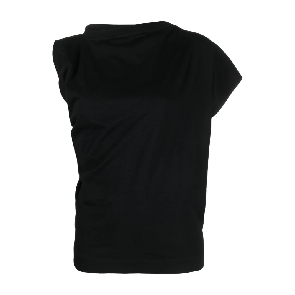 Vivienne Westwood Zwart Asymmetrisch Gedrapeerd Korte Mouw Black Dames