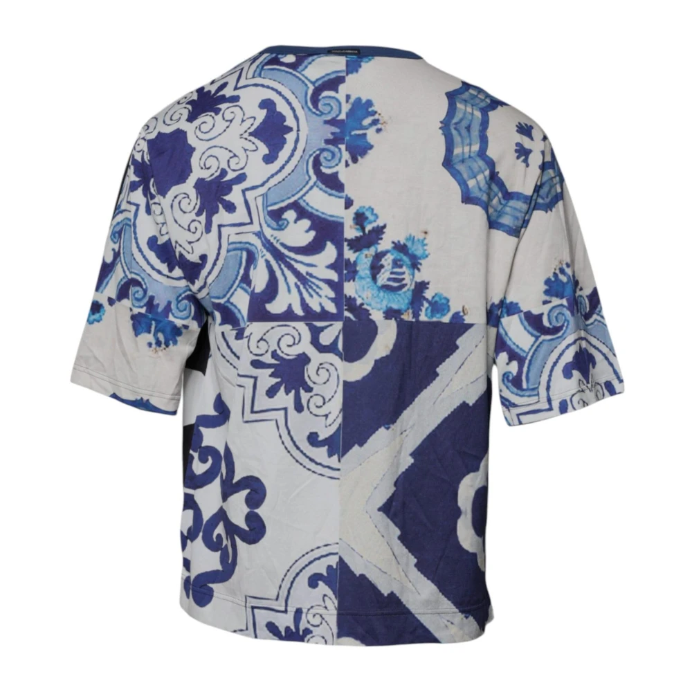 Dolce & Gabbana Grafische Print Crew Neck T-shirt Multicolor Heren
