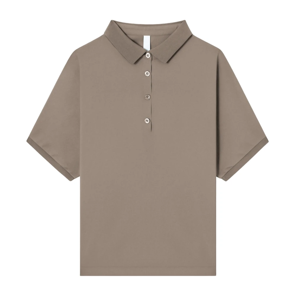 Duno Beige Solara-Atessa T-Shirt - Female - Polo Shirts - L - Tops
