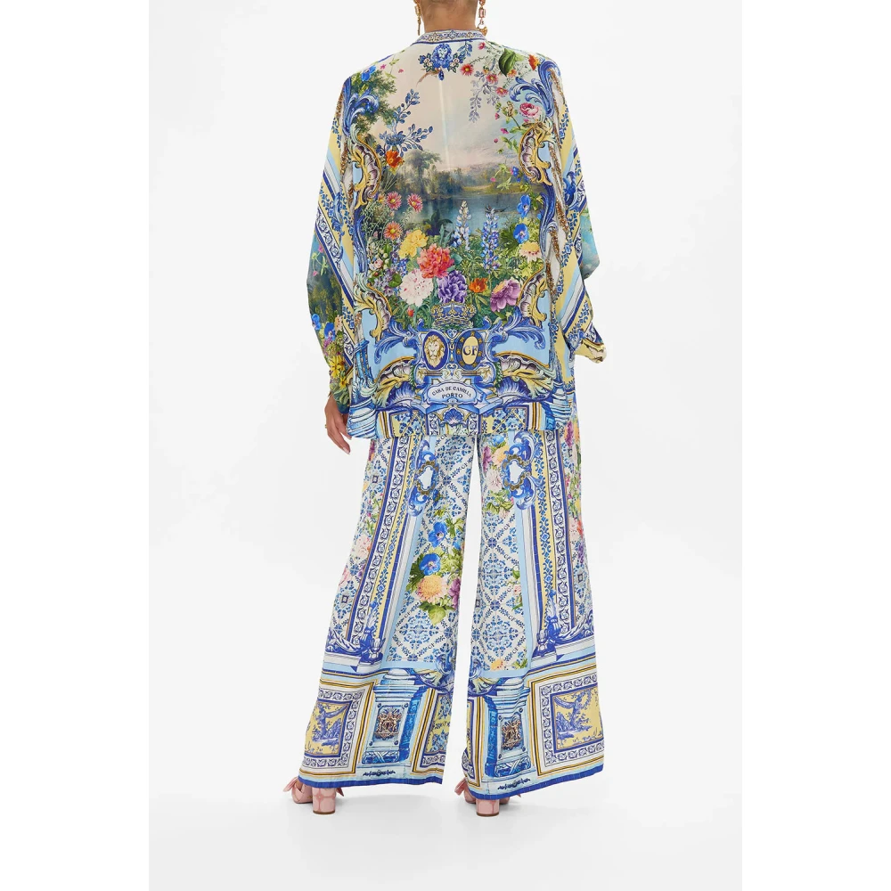 Camilla Zijden Batwing Mouw Blouse Multicolor Dames