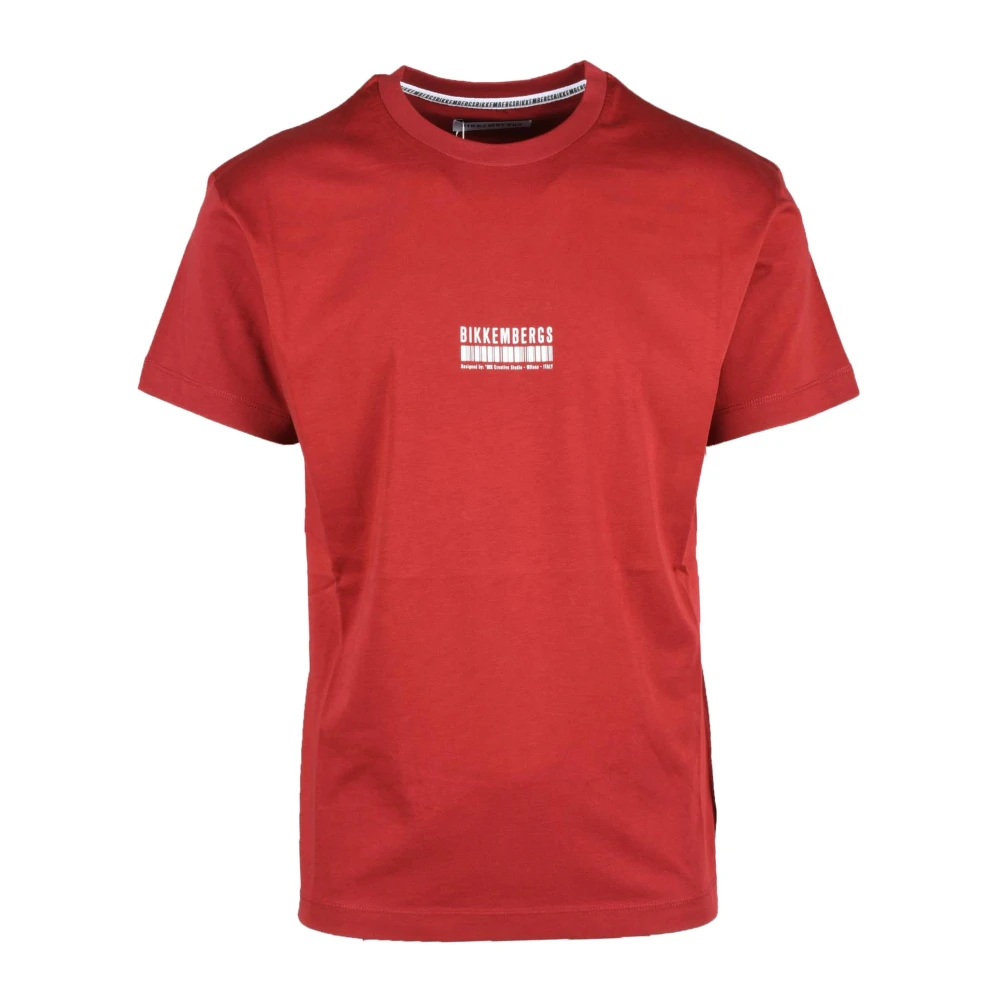 Bikkembergs Bordeaux T-Shirt voor Heren Red Heren