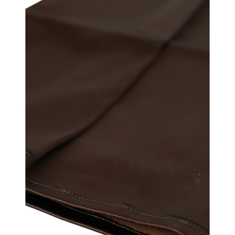 Dolce & Gabbana Bruine Satijnen Ellebooglengte Handschoenen Brown Dames