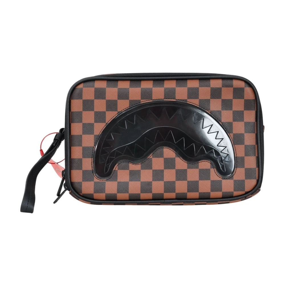 Sprayground Transparante Rubberen Haai Toilettas Brown Dames