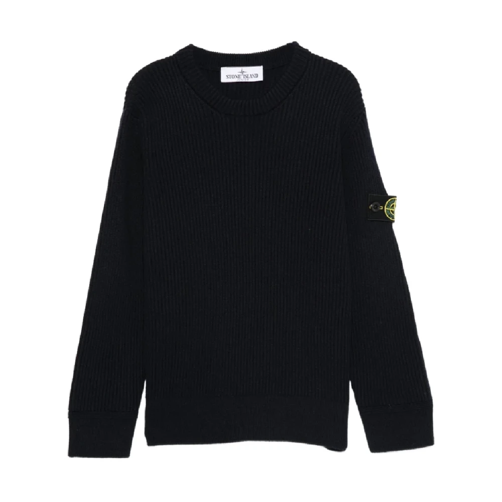 Stone Island Black Kids Knitwear, Unisex, 8 Y, Maglia Rws
