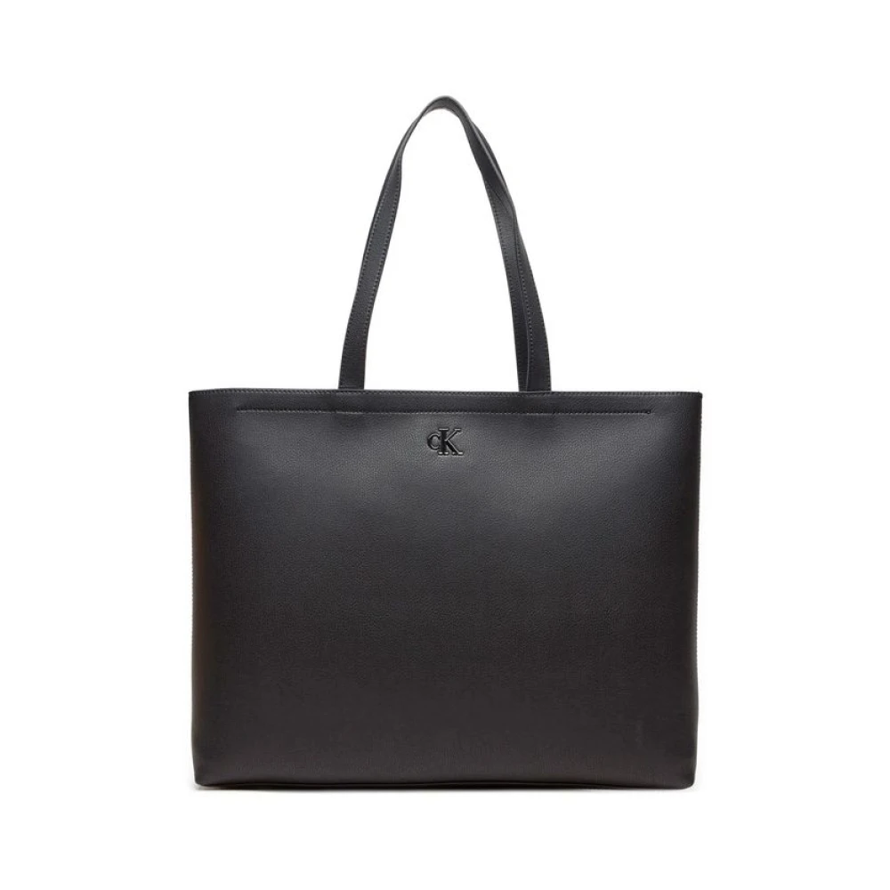 Calvin Klein Jeans Zwarte Dames Handtas van Kunstleer Black Dames