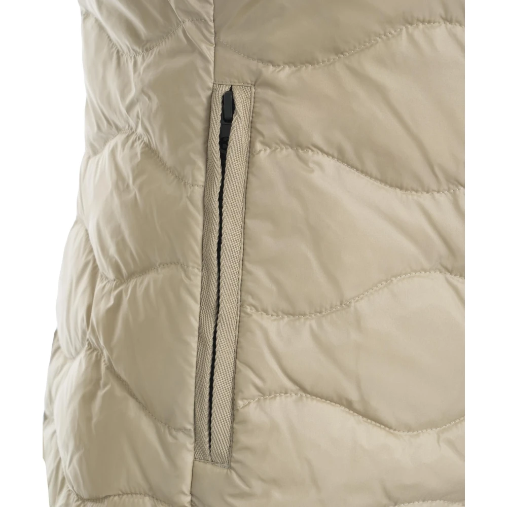 Blauer Chique Beige Gewatteerd Vest Beige Dames