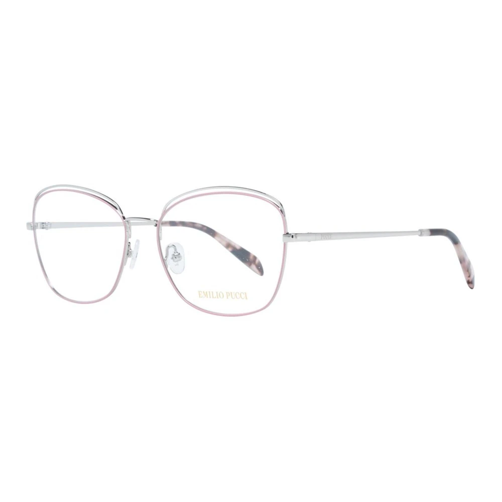 EMILIO PUCCI Roze Vierkante Metalen Optische Brillen voor Vrouwen Pink Dames