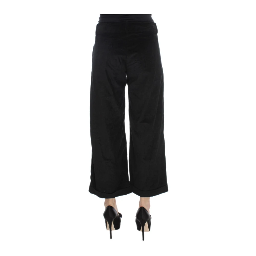 Ermanno Scervino Zwarte Wijde Pijp Katoenen Jeans Black Dames