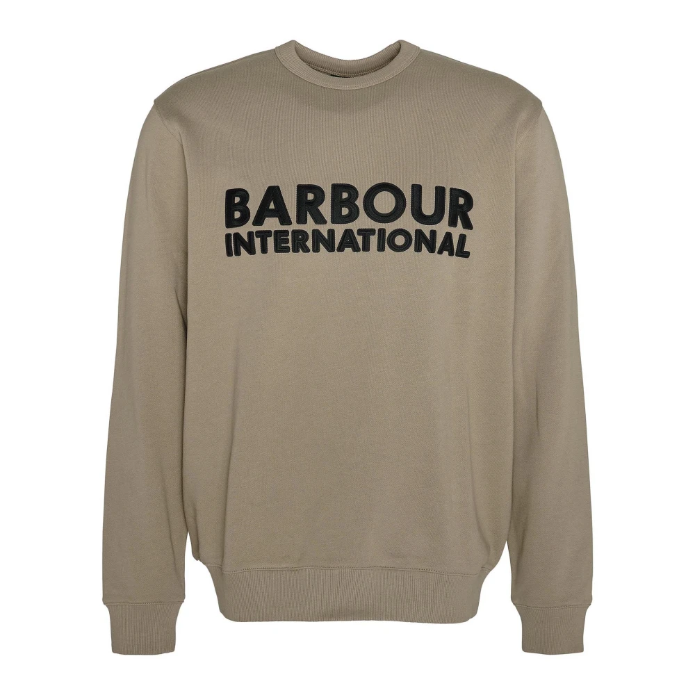 Barbour Otis Logo Sweatshirt Brindle Green Heren