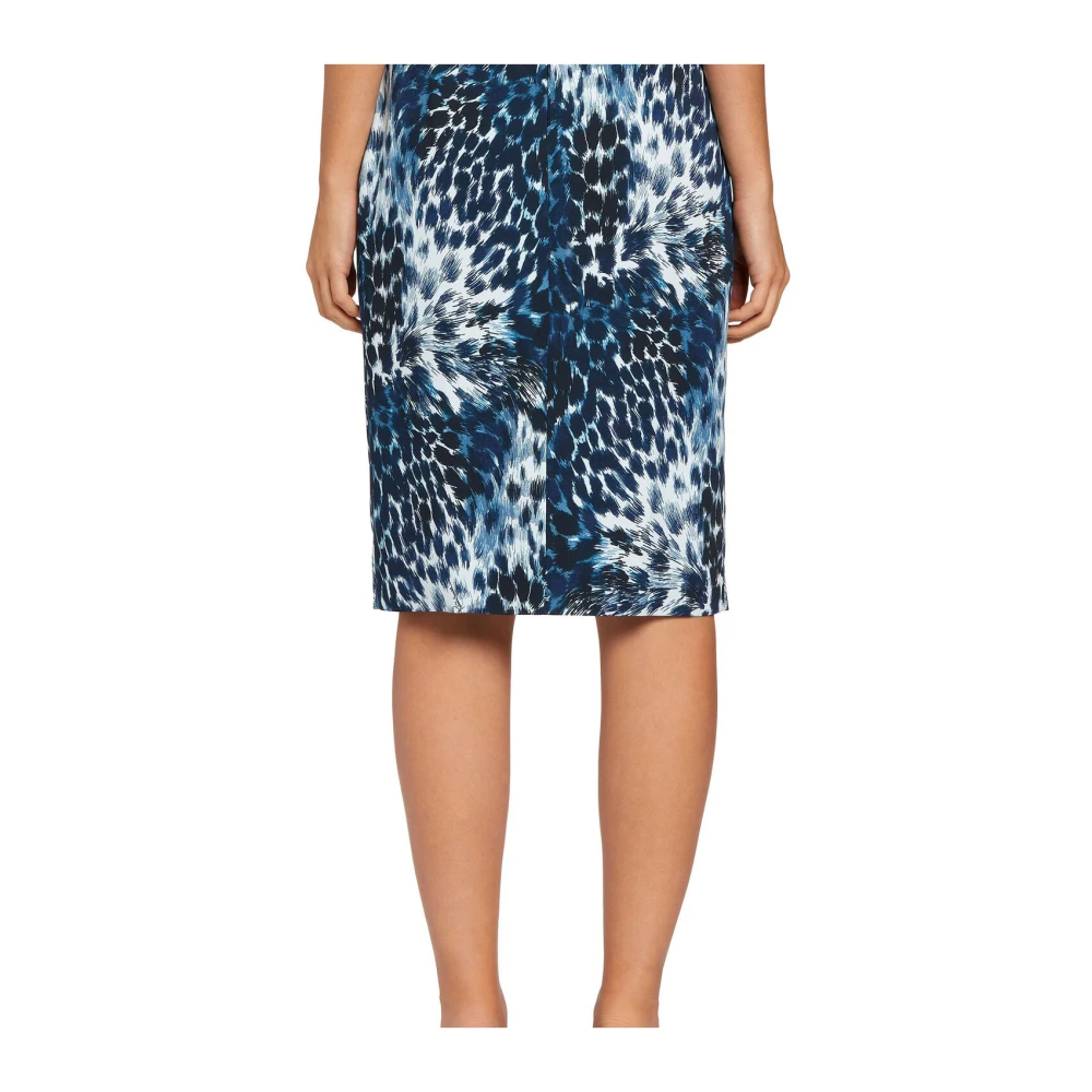 Roberto Cavalli Indigo Print Potlood Rok Blue Dames