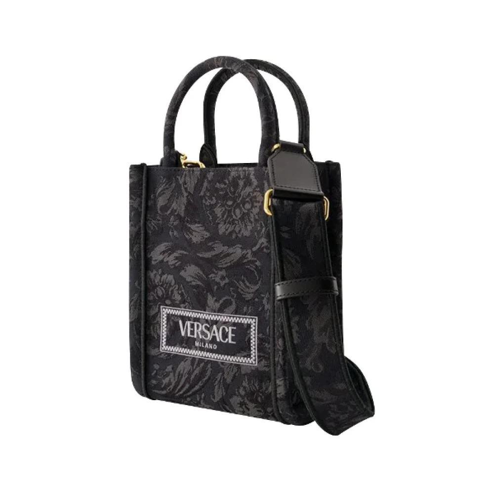 Versace Pre-owned Cotton totes Black Heren