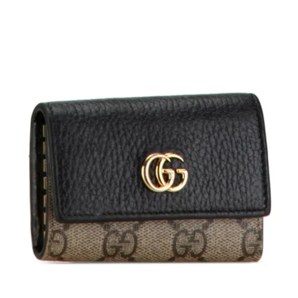 Gucci Vintage Pre-owned Leather key-holders Black Dames
