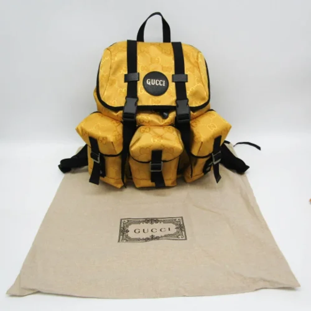Gucci Vintage Pre-owned Canvas backpacks Yellow Dames