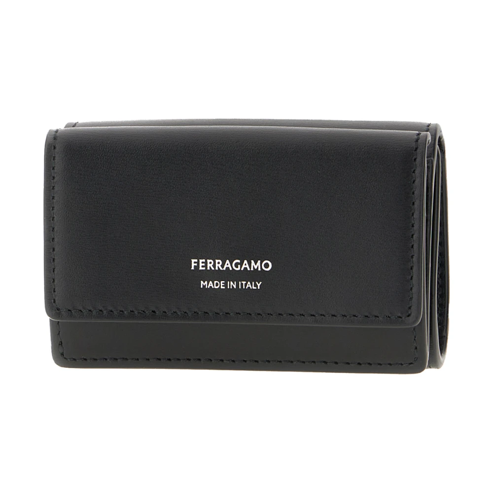 Salvatore Ferragamo Stijlvolle Portemonnee voor Mannen en Vrouwen Black Heren