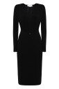 robe-noire-a-col-en-v-avec-manches-longues
