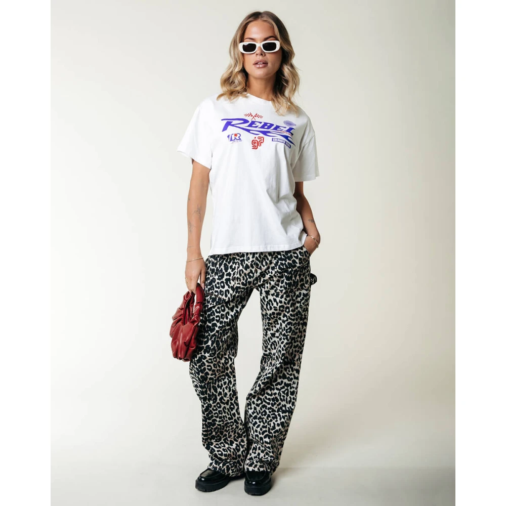 Colourful Rebel Racing Loosefit Tee White Dames