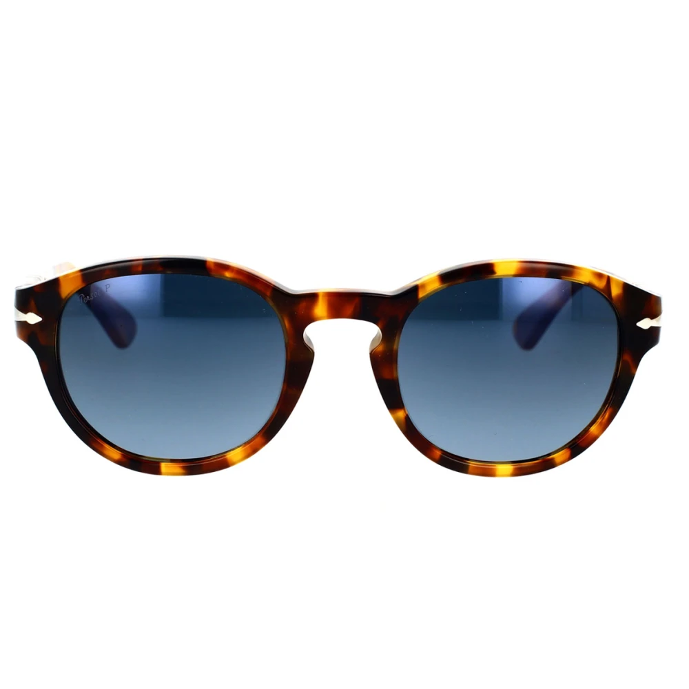 Vintage Runde Solbriller med Polariserende Blå Linser
