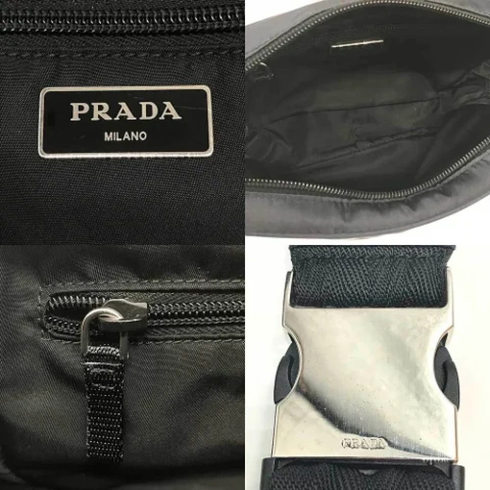 Prada Vintage Pre-owned Fabric clutches Blue Dames