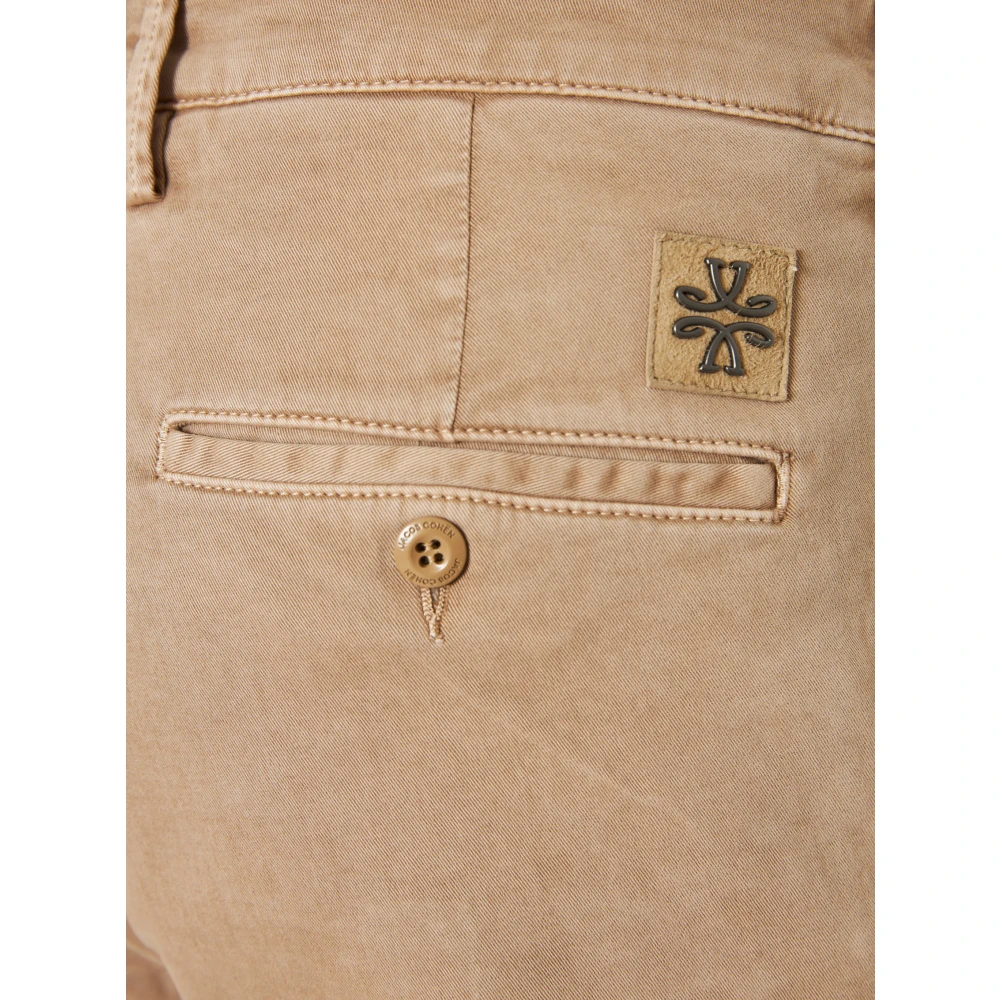 Jacob Cohën Handgemaakte Bobby Katoenen Broek met Japanse Stoffen Beige Heren