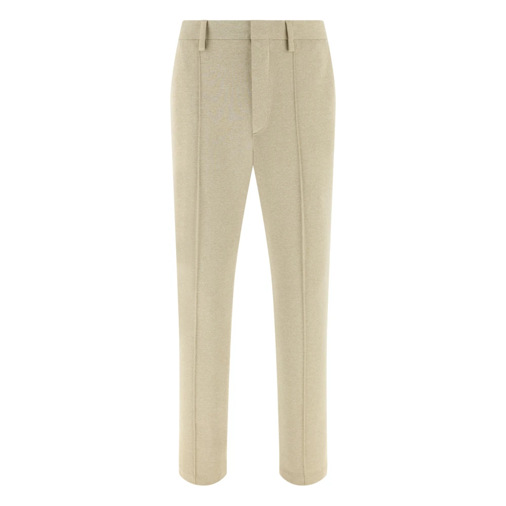 Boggi Milano Mannelijk Beige Broeken Heren, 3XL, Katoen, B Jersey Katoenmix Broek