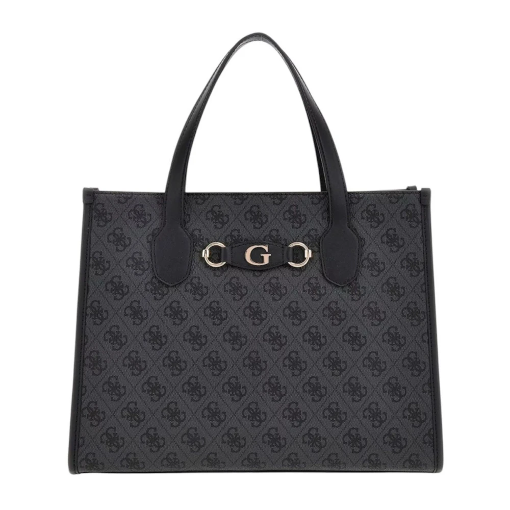 Guess Izzy Tote Schoudertas Zwart 4G Logo Black Dames