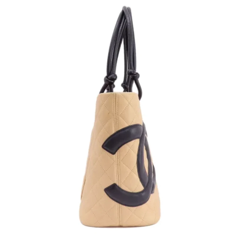 Chanel Vintage Pre-owned Fabric totes Beige Dames