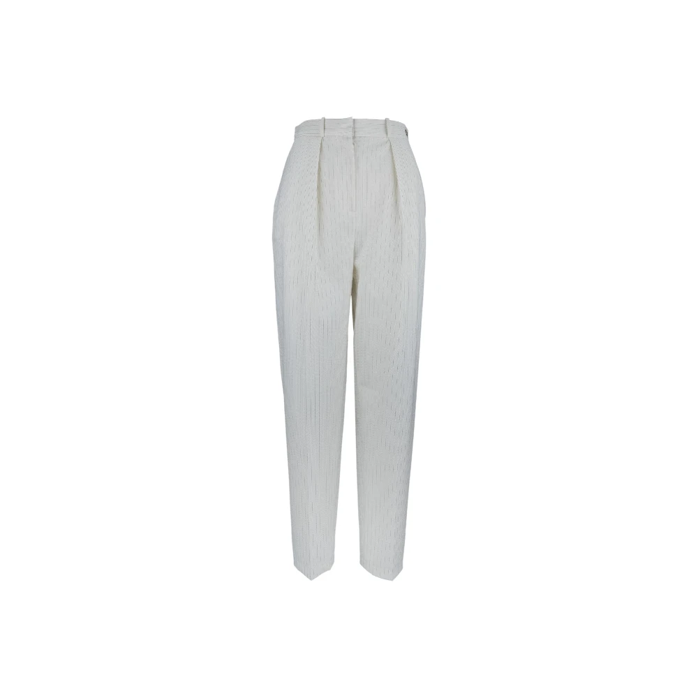 Elisabetta Franchi Gouden Rits Haak Damesbroek Beige Dames