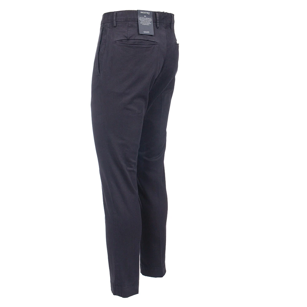 Incotex Slimme katoenen broek met zakken Green Heren