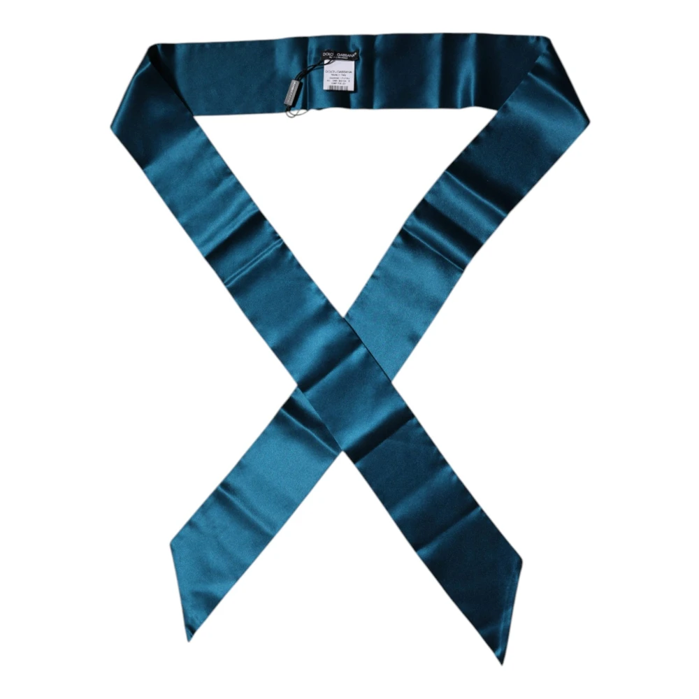 Dolce & Gabbana Women's Green Silk Skinny Foulard Scarf