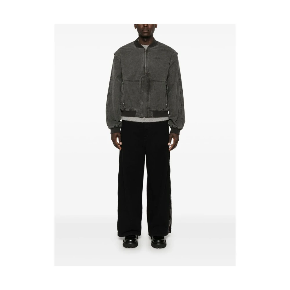 Represent Zwarte Katoenen Baseball Jack Gray Heren