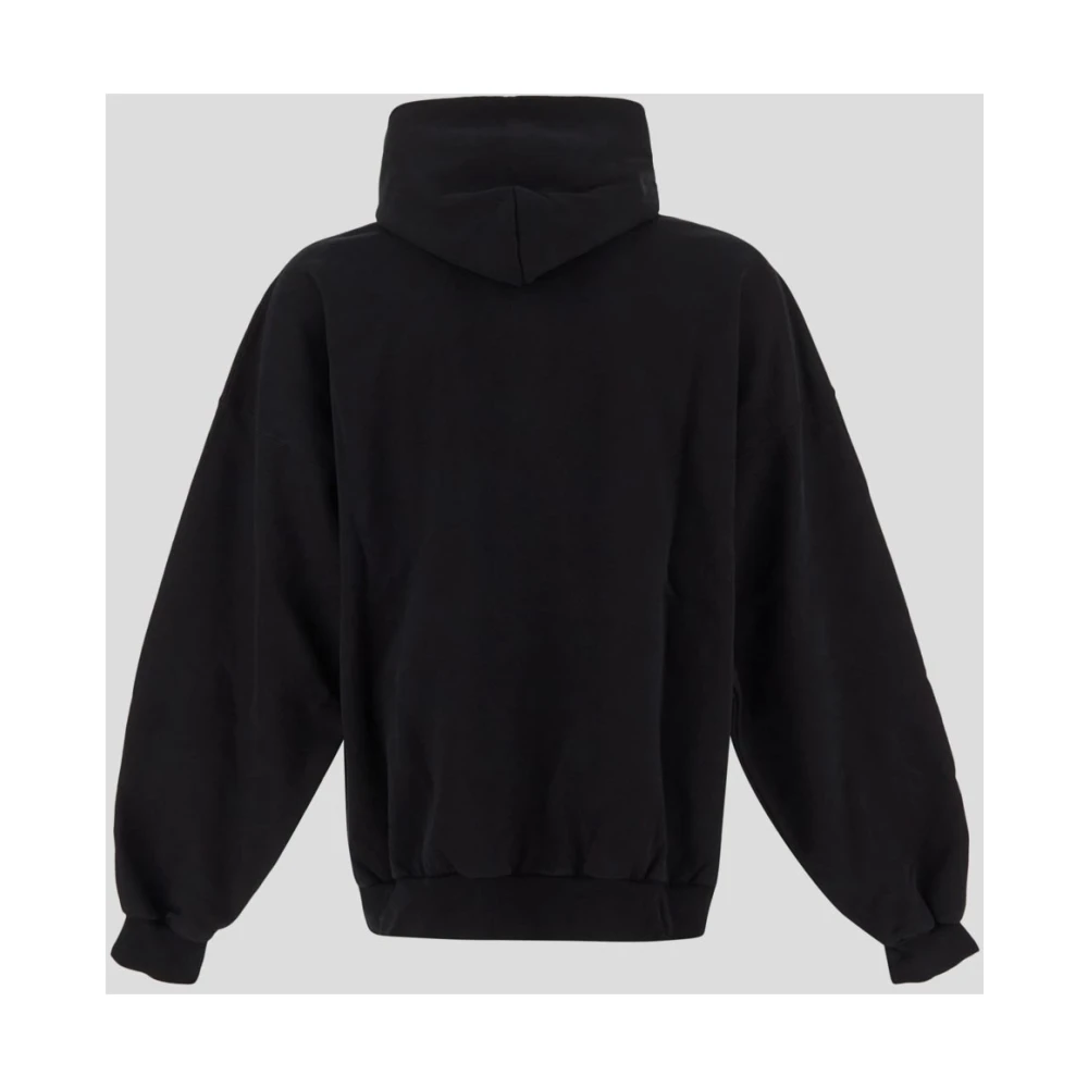 Balenciaga Cotton Logo Hoodie Black Heren