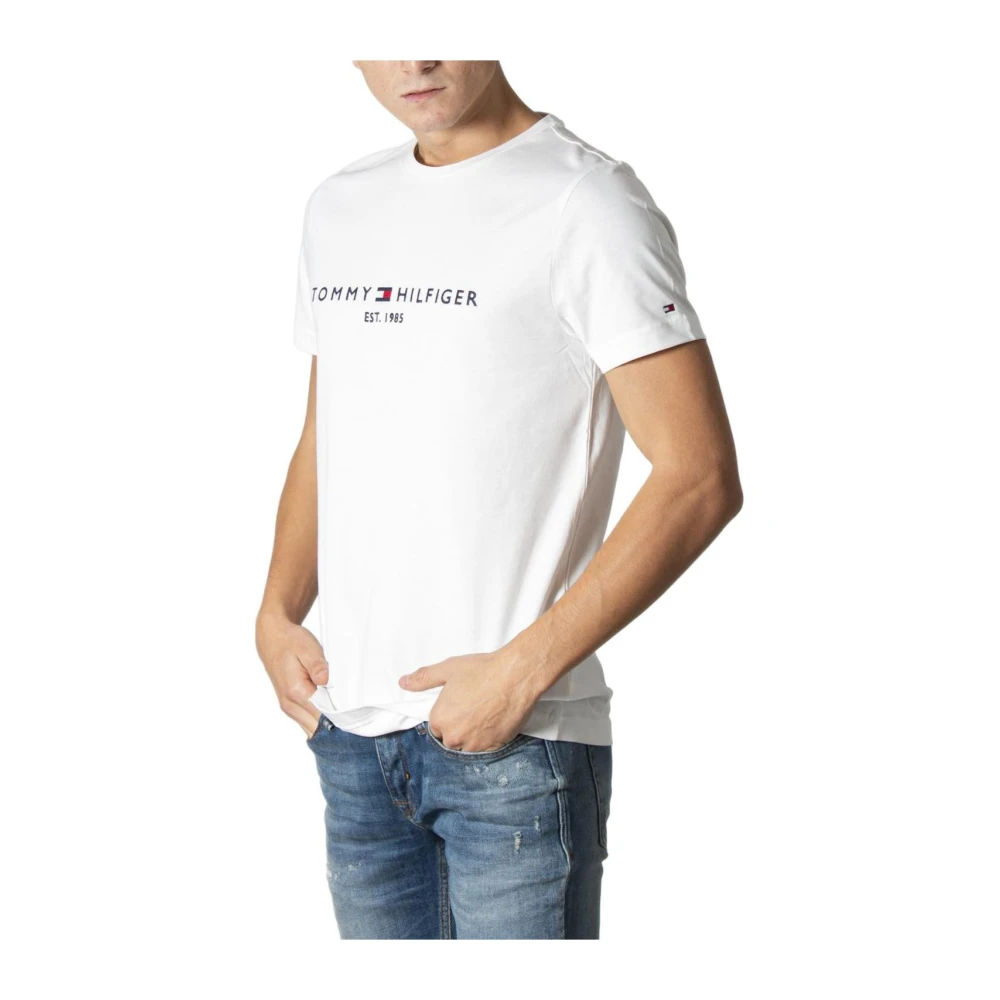 Tommy Jeans Men's White Essential Tshirt Classic Crew Neck