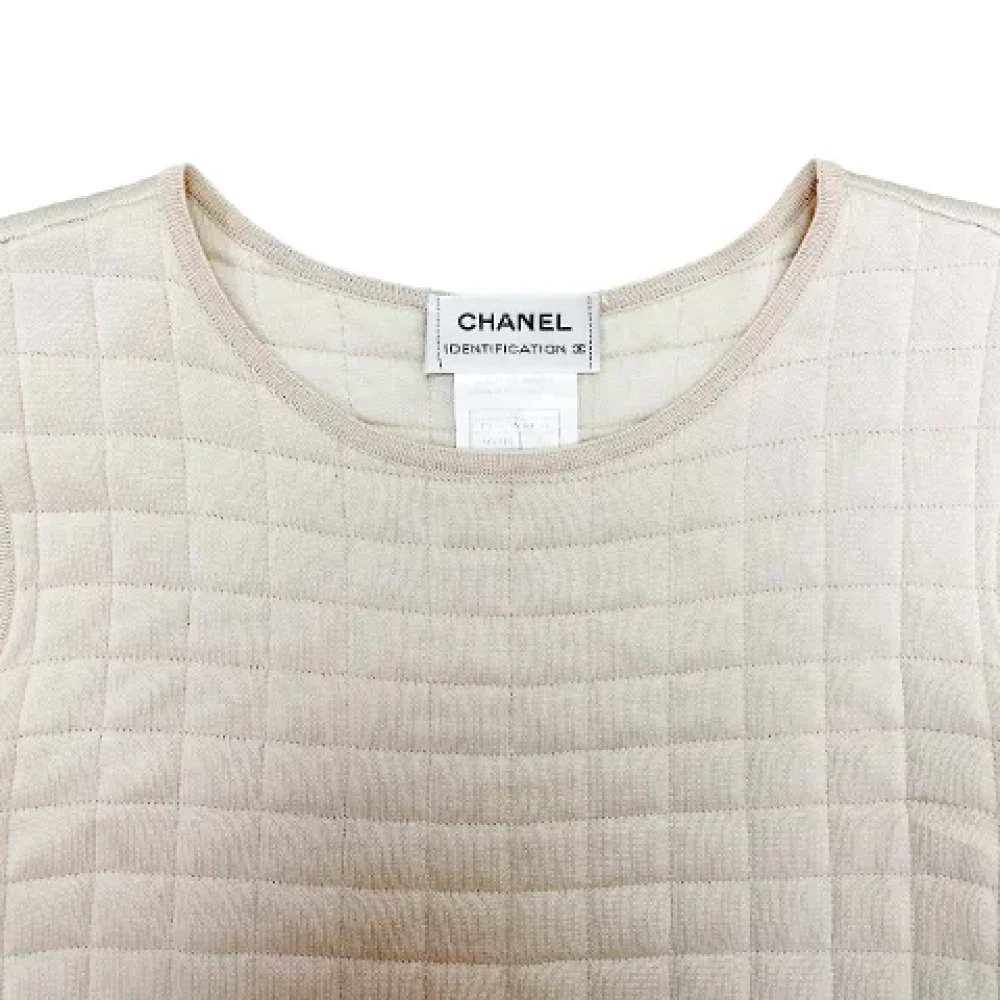 Chanel Vintage Pre-owned Cotton tops Beige Dames