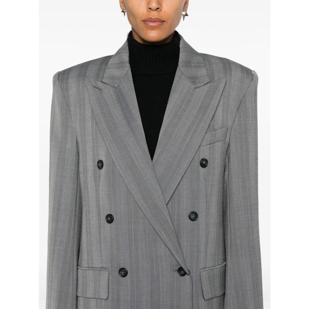 SPORTMAX Elegant Merlot Rood Jurk Gray Dames