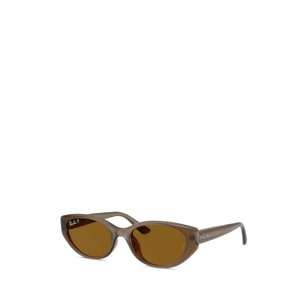 Ray-Ban Sunglasses Bio-Based - Transparent Brown Frame Brown Lenses Polarized 55-19, RB4457D - Image 4