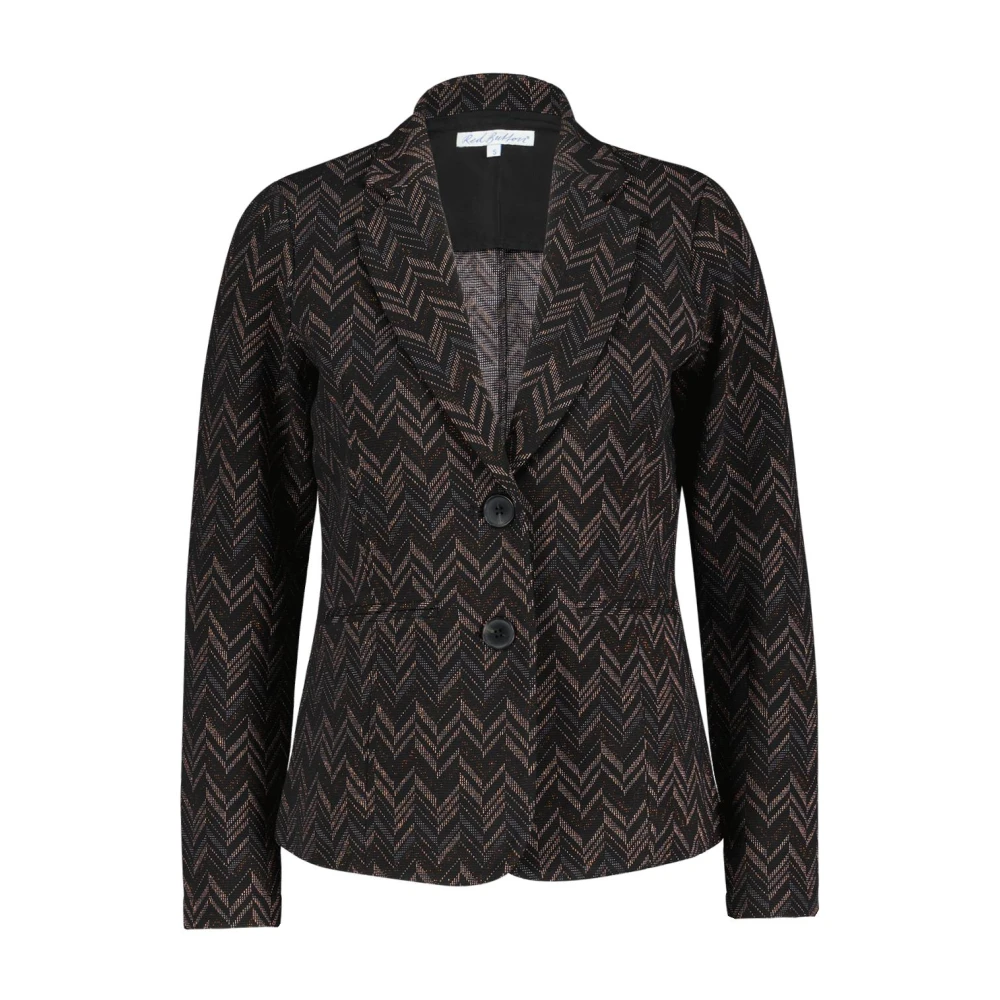 Red Button Herringbone Multiblack Blazer Black Dames