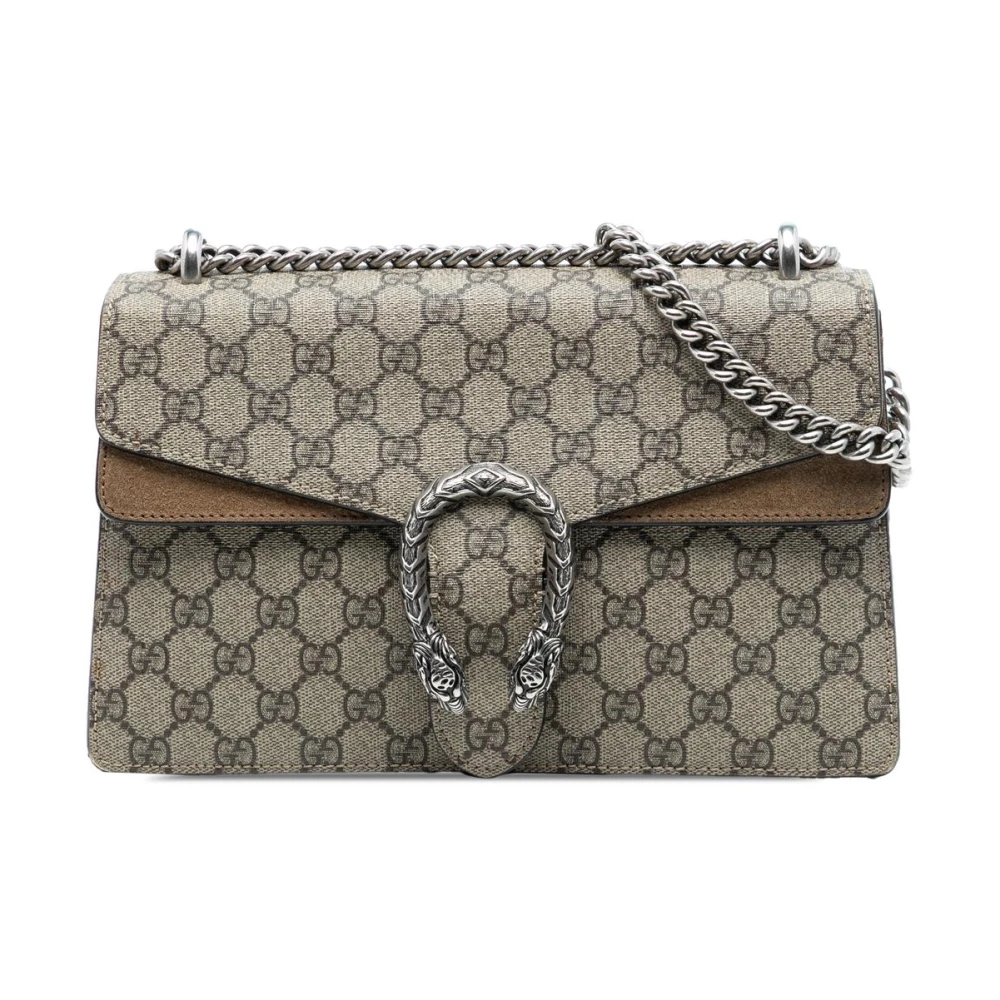 Gucci Vintage Women's Brown Pre-Owned Shoulder Bag With Chain Strap