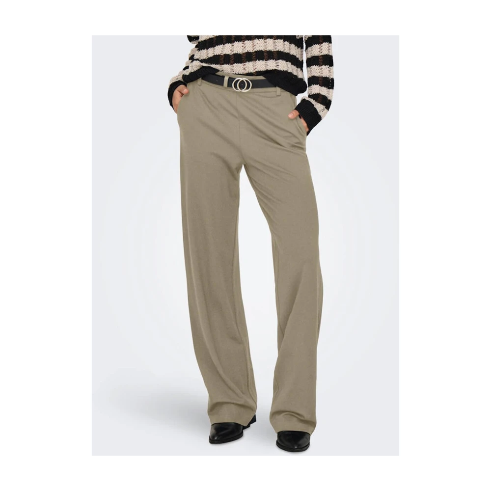 Only Life Straight Broek Beige Dames