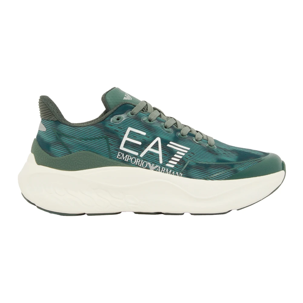 Emporio Armani Ea7 Men's Green Sneakers, 10 Uk, Trainers