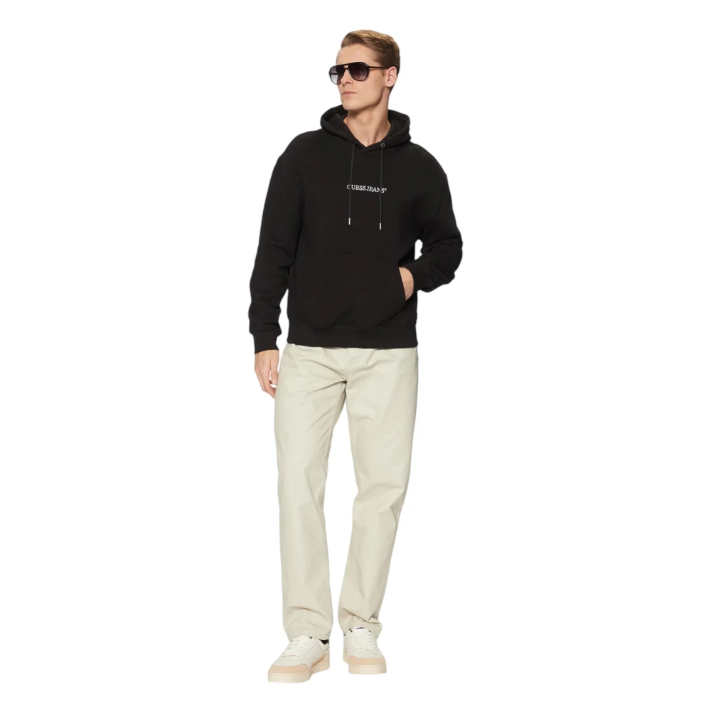 Guess Heren Hoodies Regular Fit Katoen Black Heren