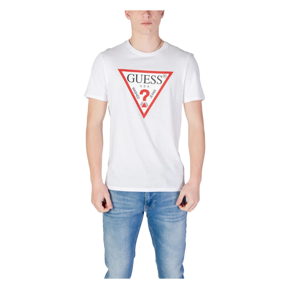 Guess Men's White Short Sleeve Round Neck Cotton Underwear