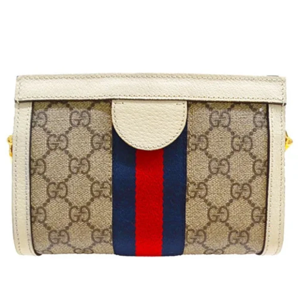 Gucci Vintage Pre-owned Plastic gucci-bags Beige Dames