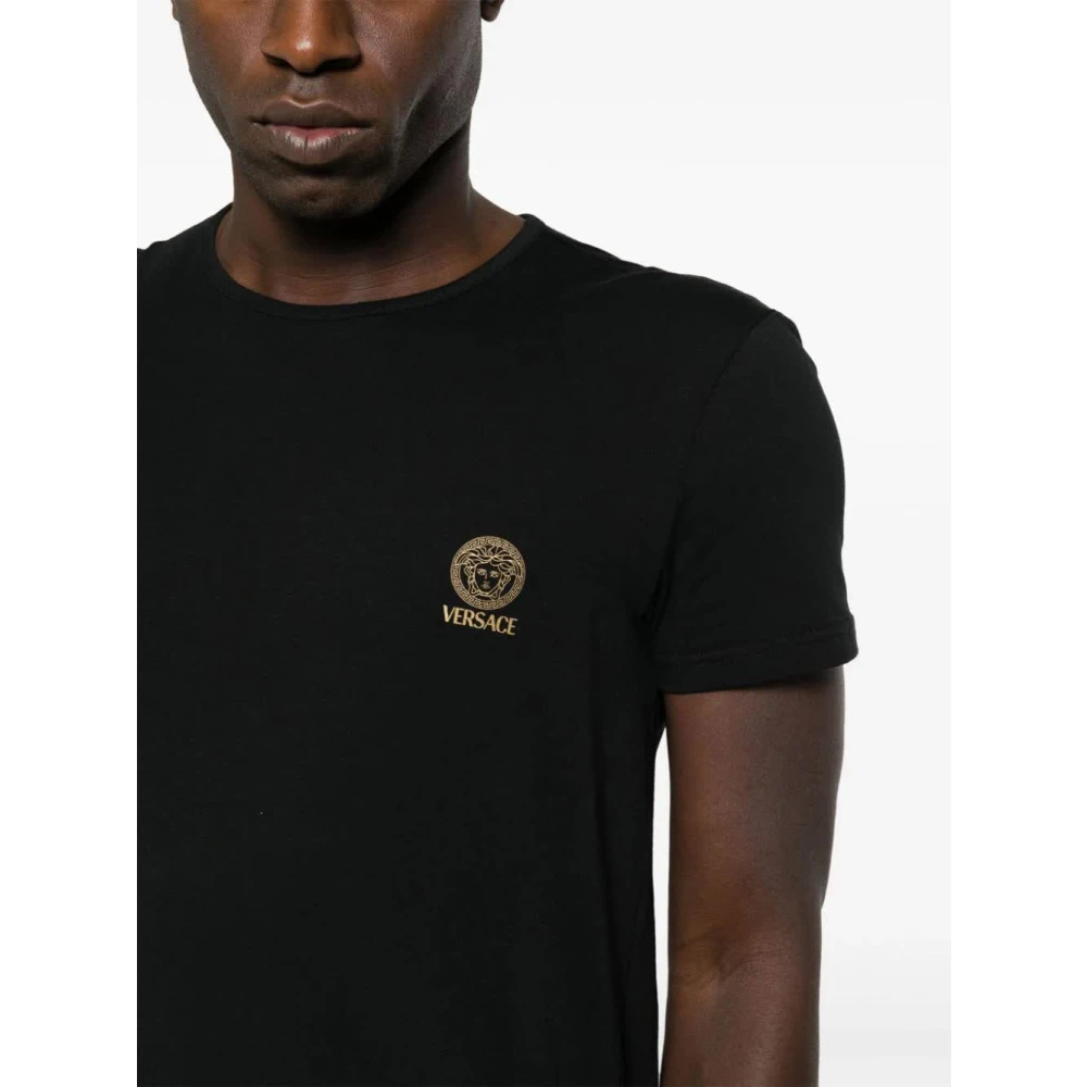 Versace Zwart T-Shirt Tank Top Black Heren