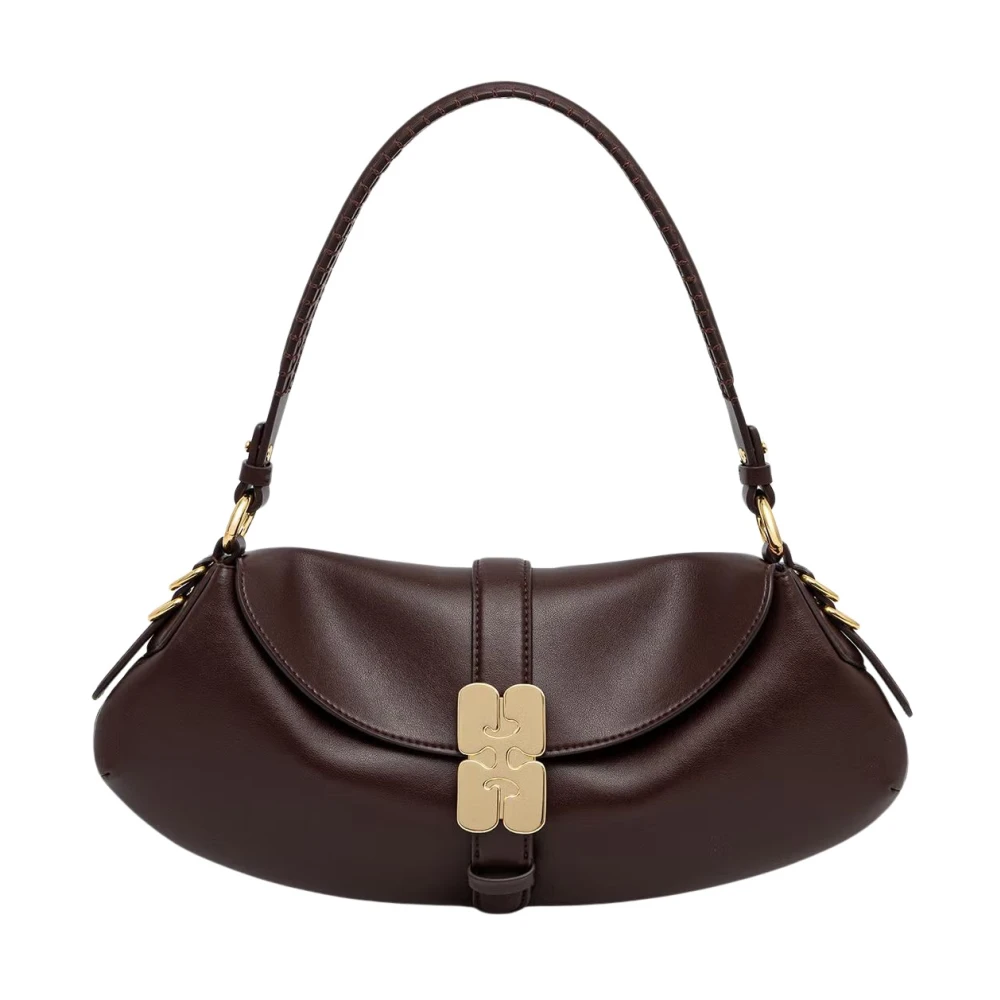 Ganni B-Kat Shoulder Bag - Frau Schultertaschen Burgundy One Size - Immagine 4